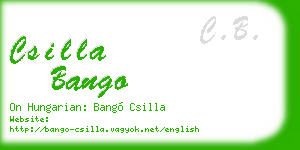 csilla bango business card