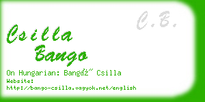 csilla bango business card